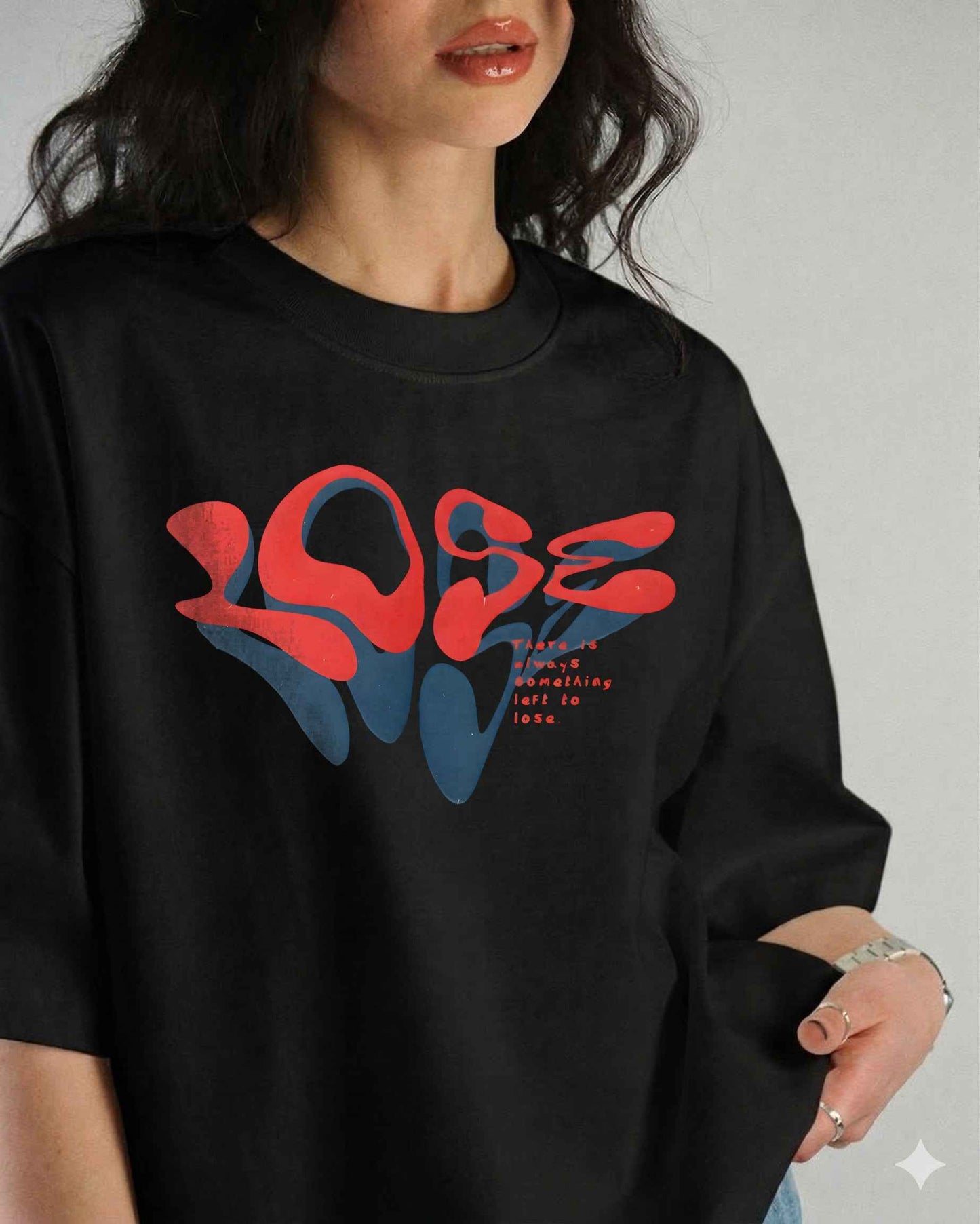 Lose Wave Graphic Tee - Oversize Unisex T-Shirt for Style and Comfort - Street Frames